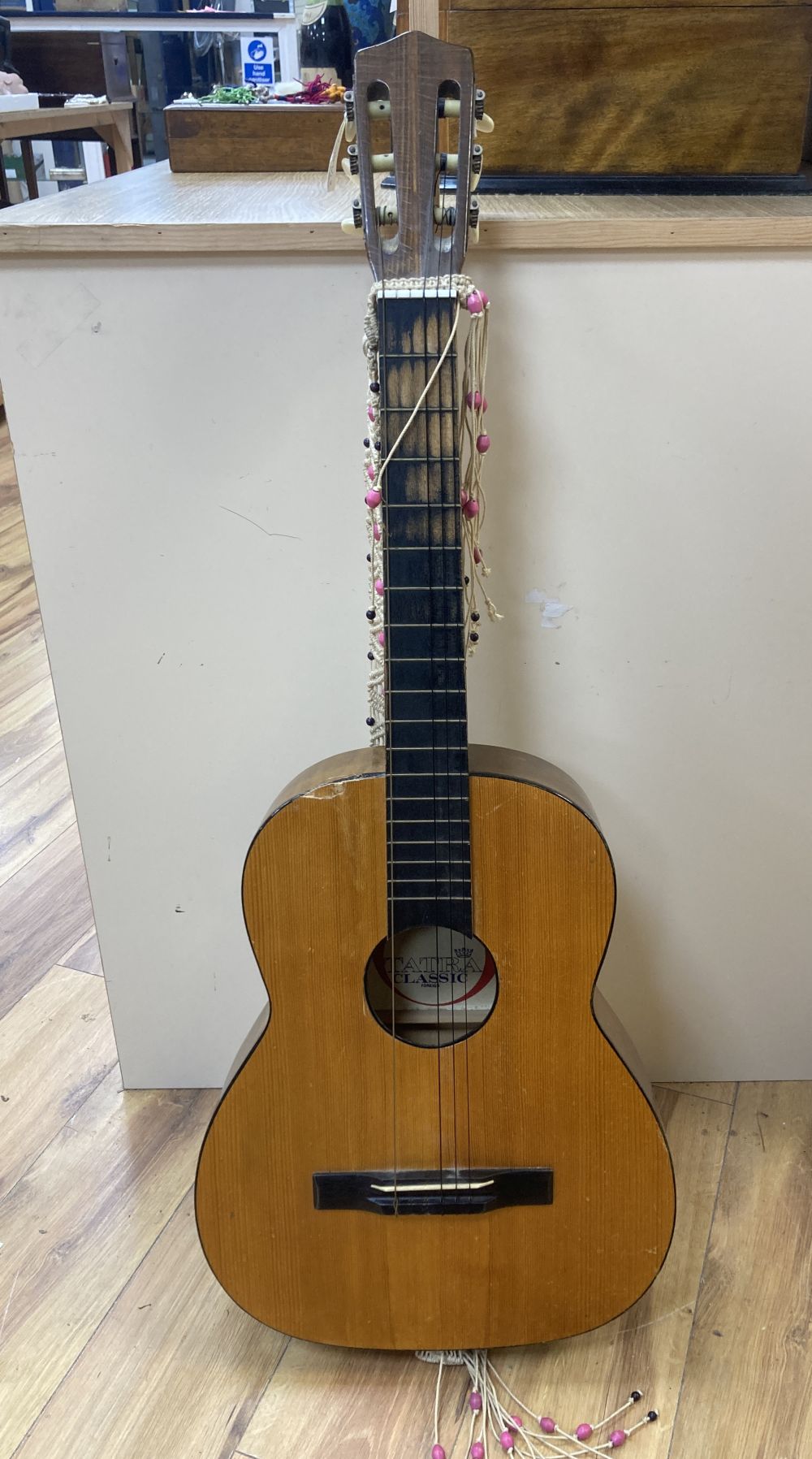 A German-made Resonata acoustic guitar, cased and a Tatra Classic guitar